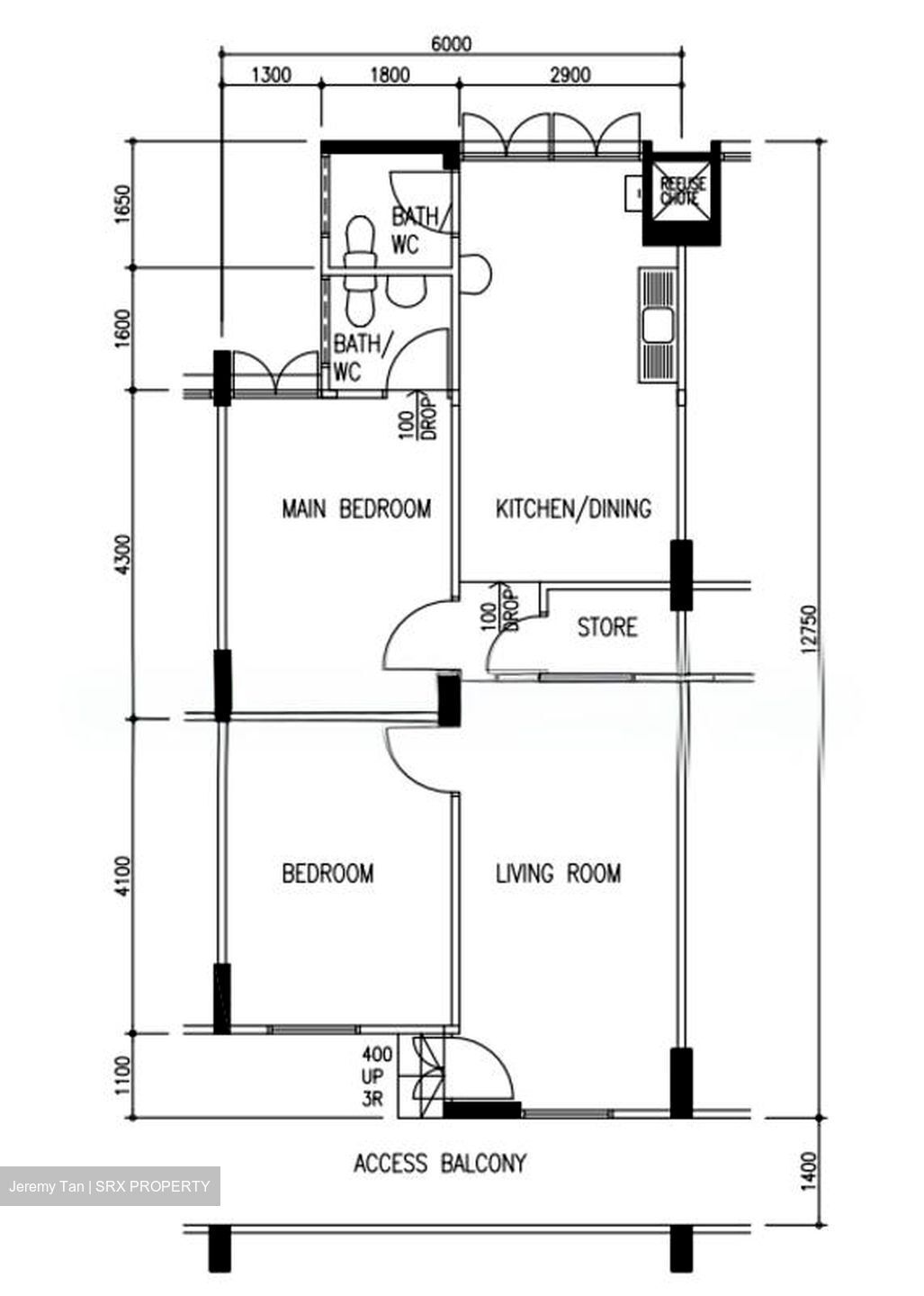 Blk 708 Hougang Avenue 2 (Hougang), HDB 3 Rooms #542732471